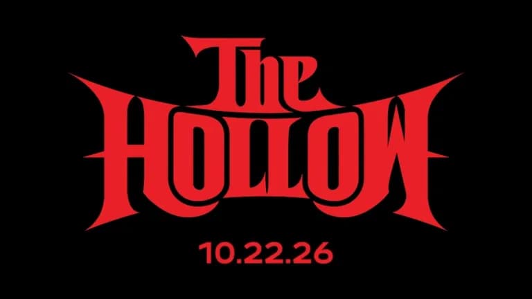 Red The Hollow logo with the date 10.22.26 on a black background