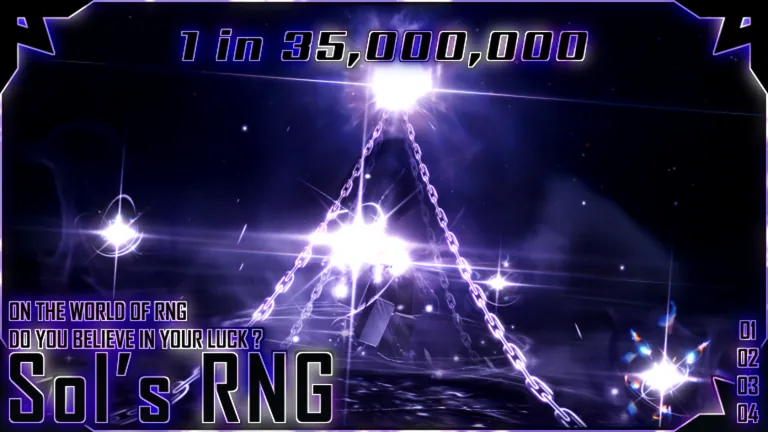 A dark night sky with a bright star and a chain hanging down, with the odds 1 in 35,000,000